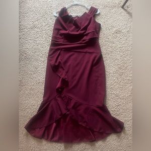 Maroon cocktail dress